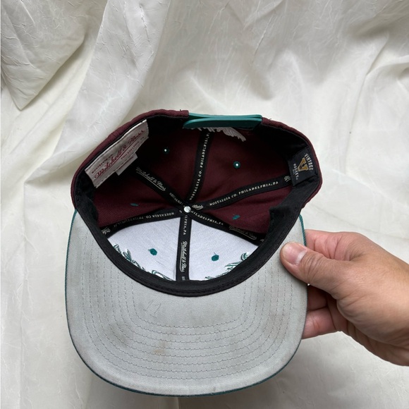 Mitchell & Ness Burgundy and Teal Mighty Ducks Hat - Picture 5 of 6